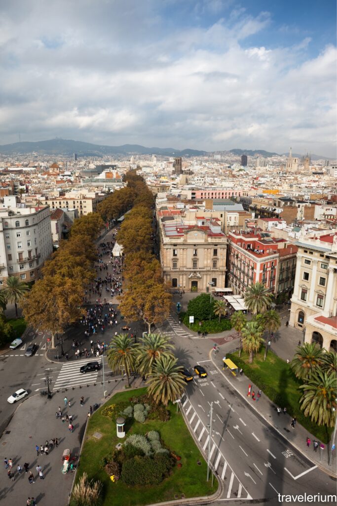 La Rambla from Columbus Column