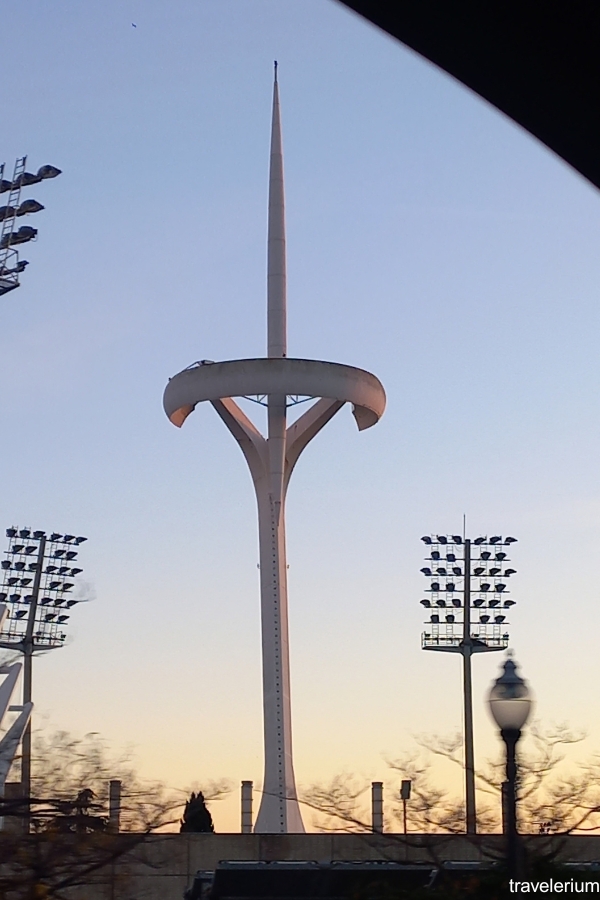 Olympic Ring - Anella Olímpica at Dusk from Olympic Stadium